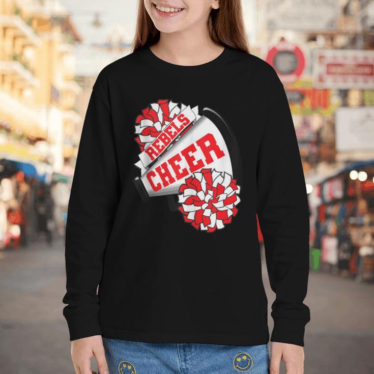 Rebels Cheer Back To School Cheerleading Spirit R Youth Long Sleeve Tee Rebels Cheer Back To School Cheerleading Spirit R Youth Long Sleeve Tee