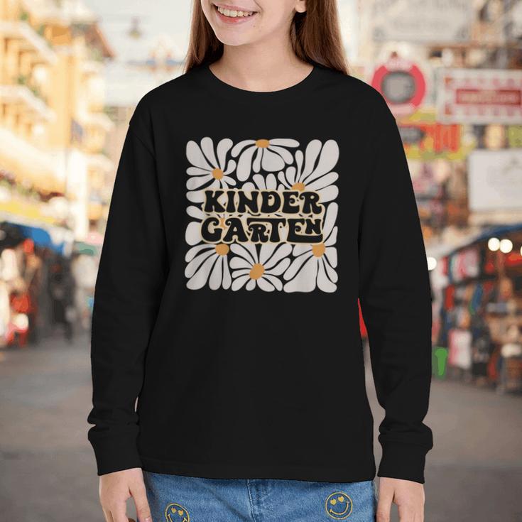 Retro Flower Power Squared Kindergarten Back To School Youth Long Sleeve Tee Retro Flower Power Squared Kindergarten Back To School Youth Long Sleeve Tee