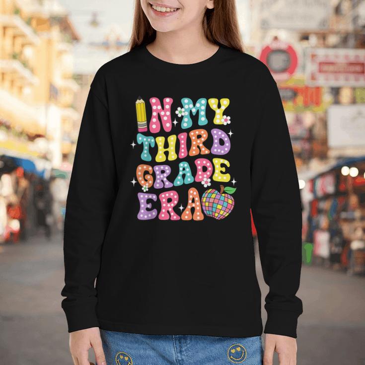 Retro Groovy In My Third Grade Era First Day Back To School Youth Long Sleeve Tee Retro Groovy In My Third Grade Era First Day Back To School Youth Long Sleeve Tee