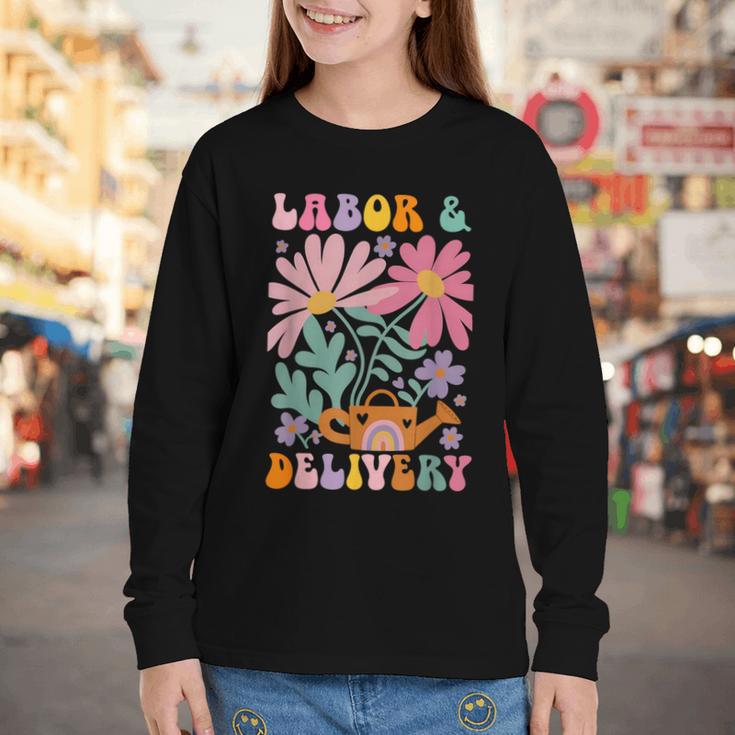 Retro Labor And Delivery Nurse Back To School Men Women Youth Long Sleeve Tee Retro Labor And Delivery Nurse Back To School Men Women Youth Long Sleeve Tee