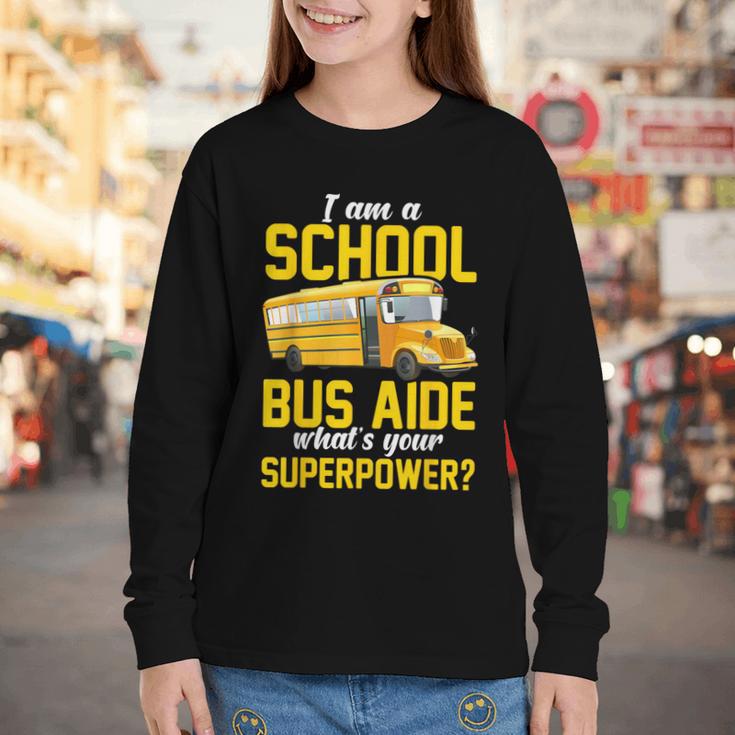 School Bus Aide Back To School Transport Bus Aide Youth Long Sleeve Tee School Bus Aide Back To School Transport Bus Aide Youth Long Sleeve Tee