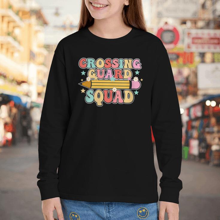 School Crossing Guard Retro Back To School Cool Appreciation Youth Long Sleeve Tee