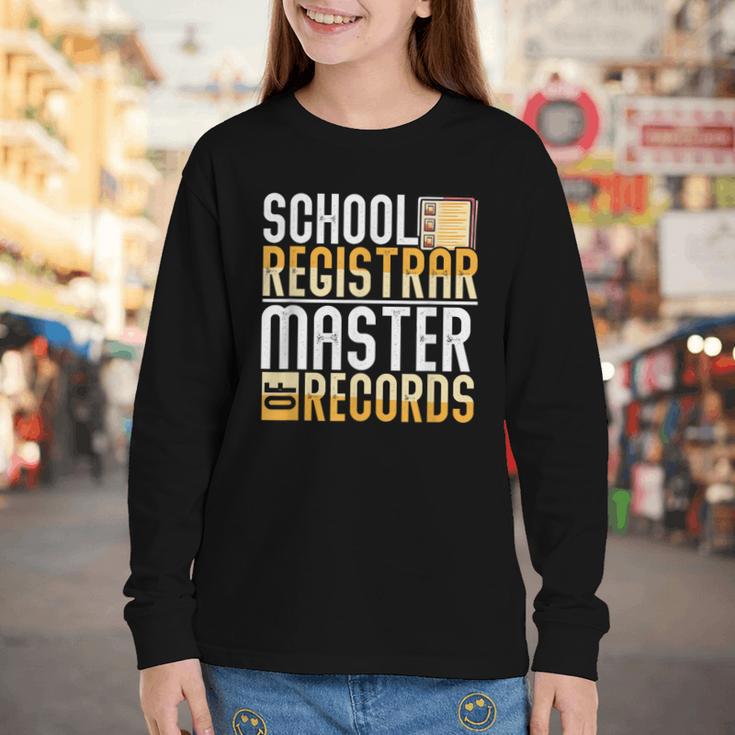 School Registrar Appreciation Back To School Registrar Youth Long Sleeve Tee