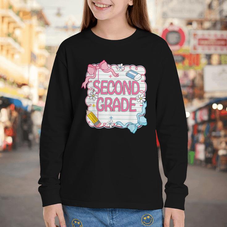 Second Grade Girls Kids Back To School Girls Coquette Bows Youth Long Sleeve Tee Second Grade Girls Kids Back To School Girls Coquette Bows Youth Long Sleeve Tee