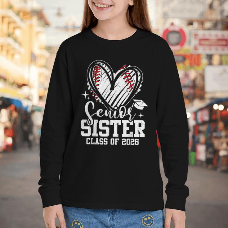 Senior Sister Class Of 2026 Baseball Graduation Heart Youth Long Sleeve Tee Senior Sister Class Of 2026 Baseball Graduation Heart Youth Long Sleeve Tee