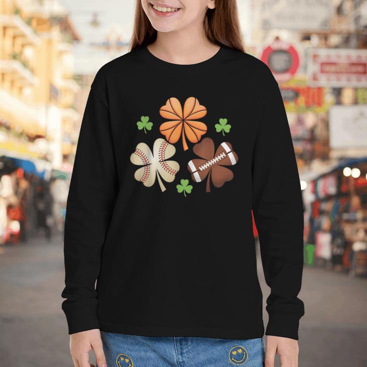 St Patricks Day Shamrock Basketball Baseball Irish Boys Men Youth Long Sleeve Tee St Patricks Day Shamrock Basketball Baseball Irish Boys Men Youth Long Sleeve Tee