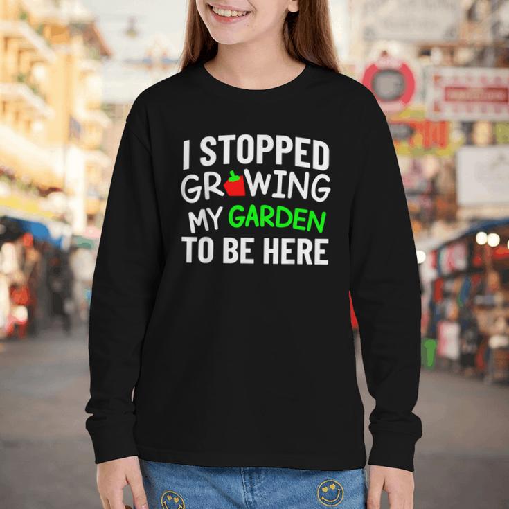 I Stopped Growing My Garden Back To School Gamer Tee Youth Long Sleeve Tee