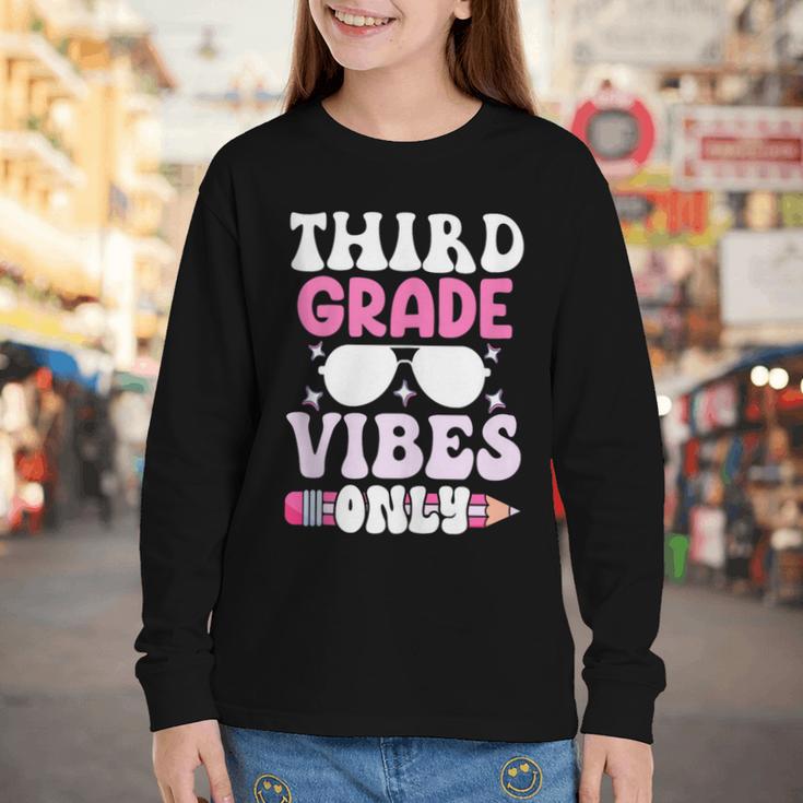 Third Grade 3rd Vibes Only Back To School Student Girl Youth Long Sleeve Tee Third Grade 3rd Vibes Only Back To School Student Girl Youth Long Sleeve Tee