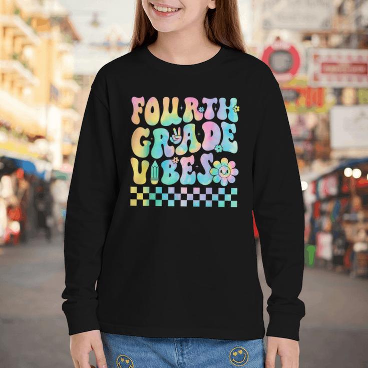 Tie Dye 4th Grade Vibes Fourth Grade Retro Back To School Youth Long Sleeve Tee Tie Dye 4th Grade Vibes Fourth Grade Retro Back To School Youth Long Sleeve Tee