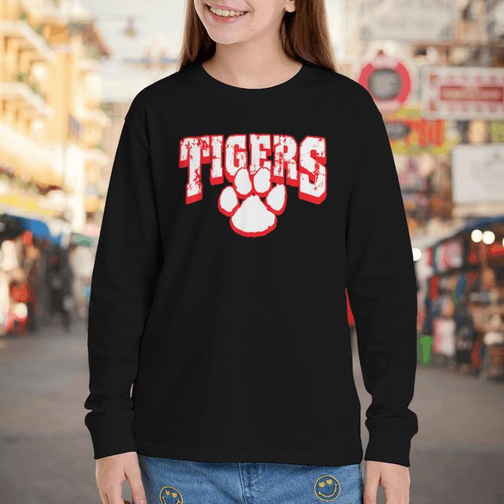 Tigers School Spirit Back To School R Youth Long Sleeve Tee Tigers School Spirit Back To School R Youth Long Sleeve Tee
