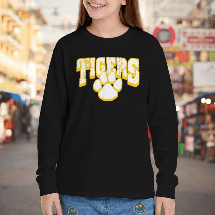 Tigers School Spirit Back To School Y Youth Long Sleeve Tee Tigers School Spirit Back To School Y Youth Long Sleeve Tee