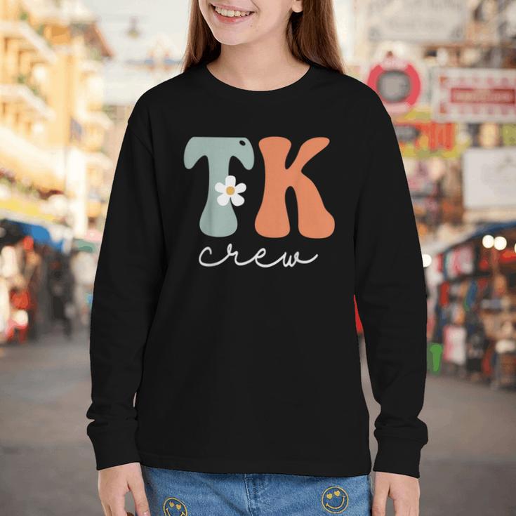 TK Crew Groovy Women Appreciation Day Hello Back To School Youth Long Sleeve Tee