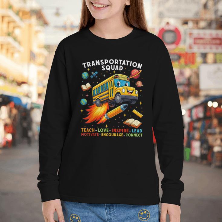 Transportation Squad School Bus Driver Back To School Youth Long Sleeve Tee Transportation Squad School Bus Driver Back To School Youth Long Sleeve Tee