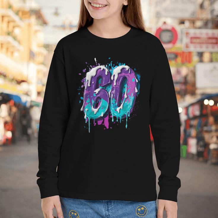 Vintage Baseball 60 Number Youth Long Sleeve Tee Vintage Baseball 60 Number Youth Long Sleeve Tee