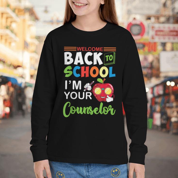 Welcome Back To School Students I'm Your Counselor Proud Youth Long Sleeve Tee Welcome Back To School Students I'm Your Counselor Proud Youth Long Sleeve Tee