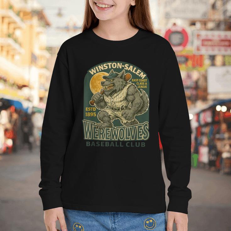 Winston-Salem Werewolves Minor League Baseball Club Youth Long Sleeve Tee