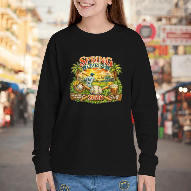 Women's Awesome Spring Trainings 2026 Baseball Arizona Florida Youth Long Sleeve Tee