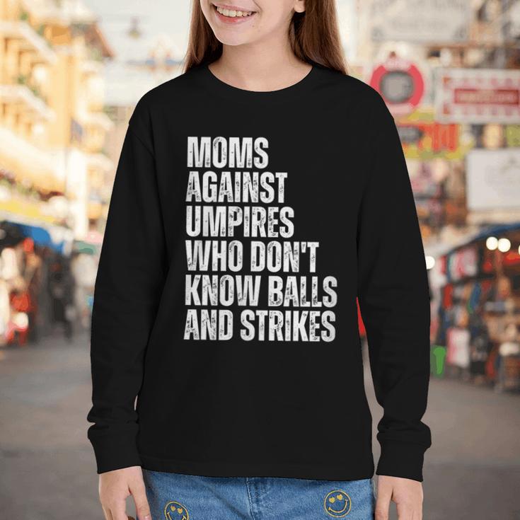 Women's Moms Against Umpires Parents Mom Baseball Sarcastic Youth Long Sleeve Tee Women's Moms Against Umpires Parents Mom Baseball Sarcastic Youth Long Sleeve Tee