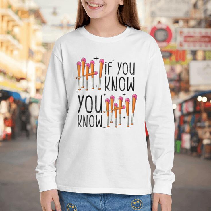 6 7 If You Know You Know Baseball Ice Cream Dip Youth Long Sleeve Tee 6 7 If You Know You Know Baseball Ice Cream Dip Youth Long Sleeve Tee