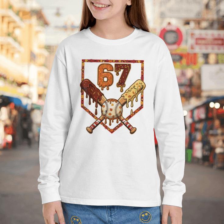 67 Baseball Drip Thanksgiving Six Seven Boys Teens Kids Youth Long Sleeve Tee 67 Baseball Drip Thanksgiving Six Seven Boys Teens Kids Youth Long Sleeve Tee