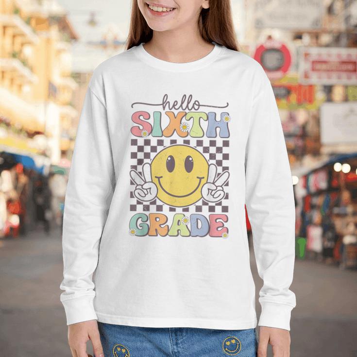6th Grade Team Back To School Hello Sixth Grade Smile Face Youth Long Sleeve Tee 6th Grade Team Back To School Hello Sixth Grade Smile Face Youth Long Sleeve Tee