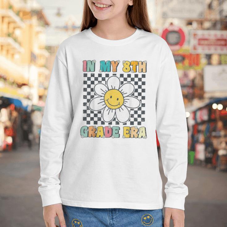 In My 8th Grade Era Retro Groovy Eighth Grade Back To School Youth Long Sleeve Tee In My 8th Grade Era Retro Groovy Eighth Grade Back To School Youth Long Sleeve Tee