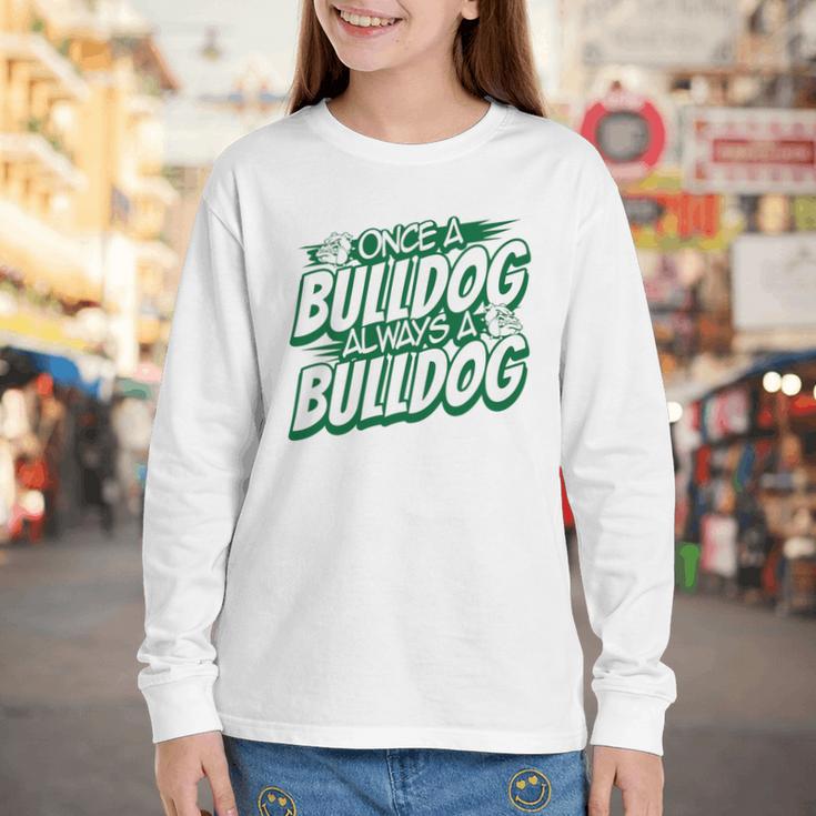 Always A Bulldog Back To School Spirit G Performance Youth Long Sleeve Tee Always A Bulldog Back To School Spirit G Performance Youth Long Sleeve Tee