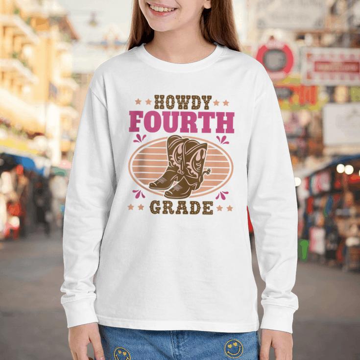 Back To School Howdy Fourth Grade Girls Youth Long Sleeve Tee