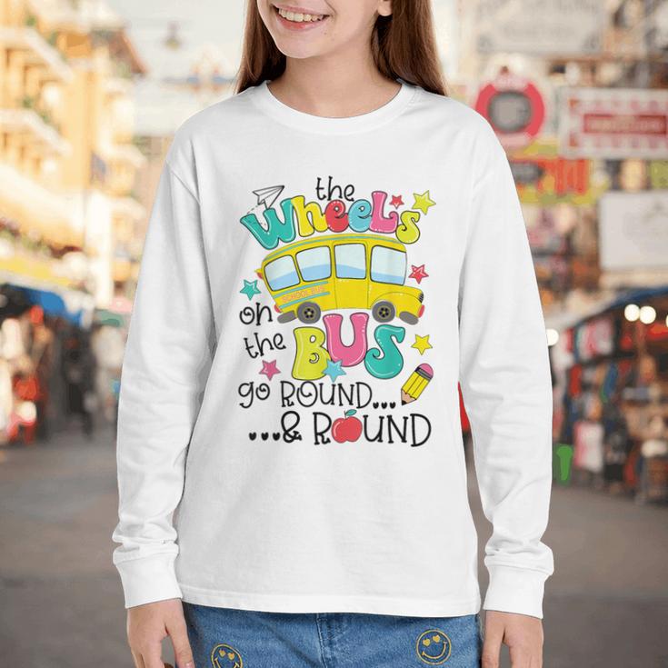 Back To School The WHEELS On The BUS Toddler Kids Boys Youth Long Sleeve Tee Back To School The WHEELS On The BUS Toddler Kids Boys Youth Long Sleeve Tee