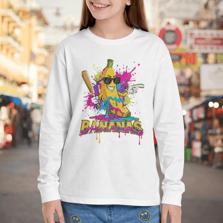 Baseball Banana Splatter Sports Kids Teens Premium Tri-Blend Youth Long Sleeve Tee Baseball Banana Splatter Sports Kids Teens Premium Tri-Blend Youth Long Sleeve Tee