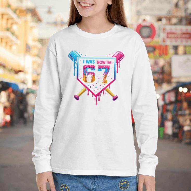 Baseball Drip I Was 6 Now I'm 7 67 Meme 7th Birthday Youth Long Sleeve Tee Baseball Drip I Was 6 Now I'm 7 67 Meme 7th Birthday Youth Long Sleeve Tee