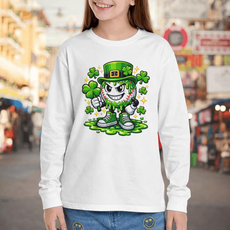 Baseball Drip Icecream Apparel Youth Boy St Patrick Day Youth Long Sleeve Tee Baseball Drip Icecream Apparel Youth Boy St Patrick Day Youth Long Sleeve Tee