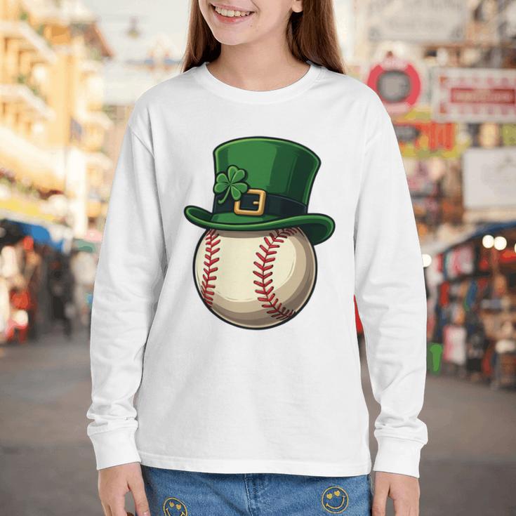 Baseball Leprechaun Hat Saint Patrick Retro Youth Long Sleeve Tee Baseball Leprechaun Hat Saint Patrick Retro Youth Long Sleeve Tee