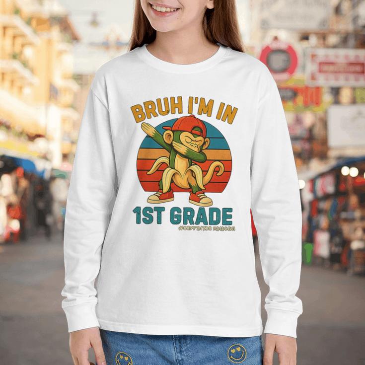 Bruh I’m In 1st Grade Italian Brainrot Meme Back To School Premium Tri-Blend Youth Long Sleeve Tee Bruh I’m In 1st Grade Italian Brainrot Meme Back To School Premium Tri-Blend Youth Long Sleeve Tee