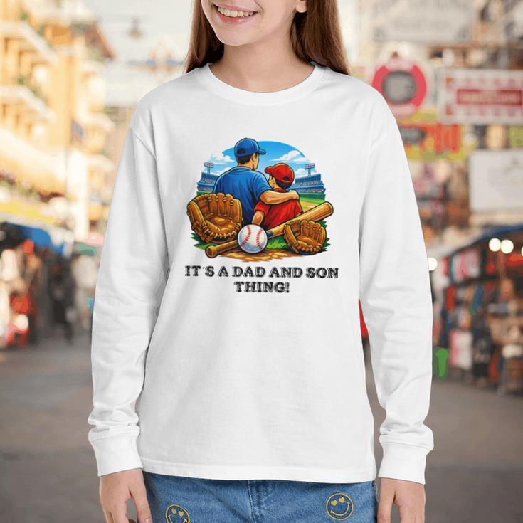 Father Son Baseball Father's Day Youth Long Sleeve Tee Father Son Baseball Father's Day Youth Long Sleeve Tee