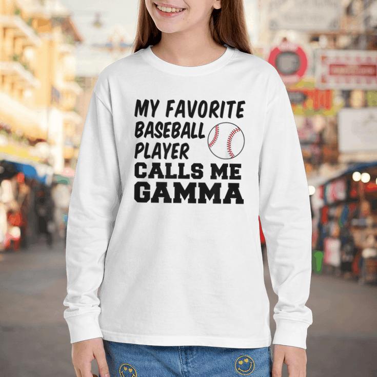 My Favorite Baseball Player Calls Me Gamma Youth Long Sleeve Tee My Favorite Baseball Player Calls Me Gamma Youth Long Sleeve Tee