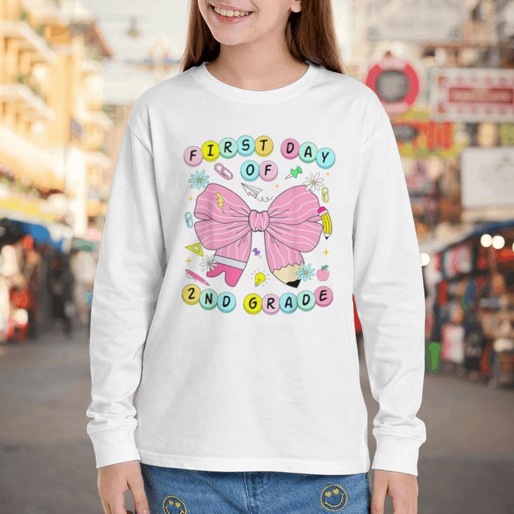 First Day Of 2nd Grade Girls Coquette Back To School Kids Youth Long Sleeve Tee First Day Of 2nd Grade Girls Coquette Back To School Kids Youth Long Sleeve Tee