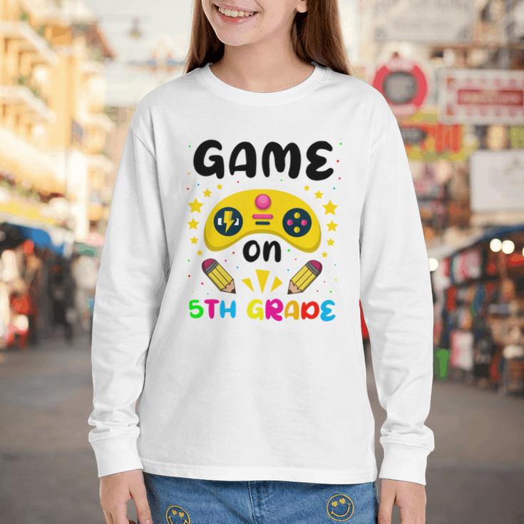 Game On 5th Grade Cute Video Gamer Back To School 20256Kids Youth Long Sleeve Tee Game On 5th Grade Cute Video Gamer Back To School 20256Kids Youth Long Sleeve Tee