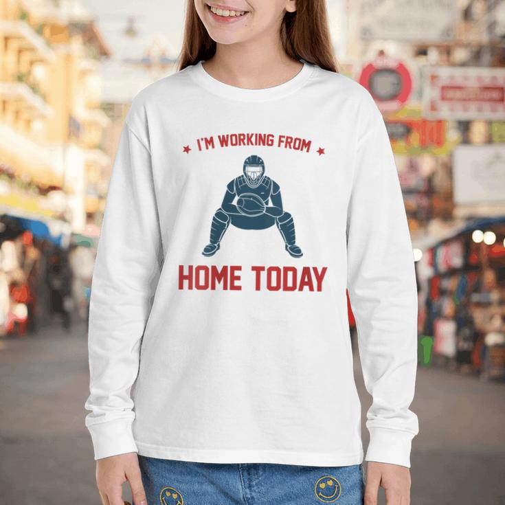 I'm Working From Home Today Baseball Lover Men Women Youth Long Sleeve Tee I'm Working From Home Today Baseball Lover Men Women Youth Long Sleeve Tee