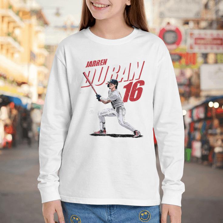 Jarren Duran Boston MLB Baseball Players MLBJDU204M Youth Long Sleeve Tee Jarren Duran Boston MLB Baseball Players MLBJDU204M Youth Long Sleeve Tee