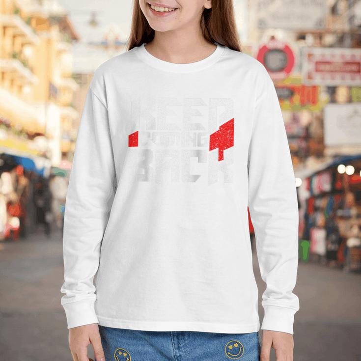 Keep Coming Back Celebrate Recovery Rehab NA AA Raglan Baseball Tee Youth Long Sleeve Tee