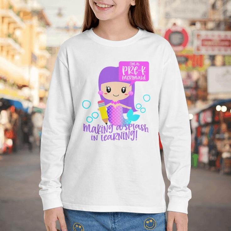Kids Pre K Mermaid Back To School Toddler Girl First Day Of Prek Youth Long Sleeve Tee Kids Pre K Mermaid Back To School Toddler Girl First Day Of Prek Youth Long Sleeve Tee
