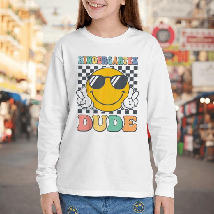 Kindergarten Dude First Day Of Kindergarten Back To School Youth Long Sleeve Tee Kindergarten Dude First Day Of Kindergarten Back To School Youth Long Sleeve Tee