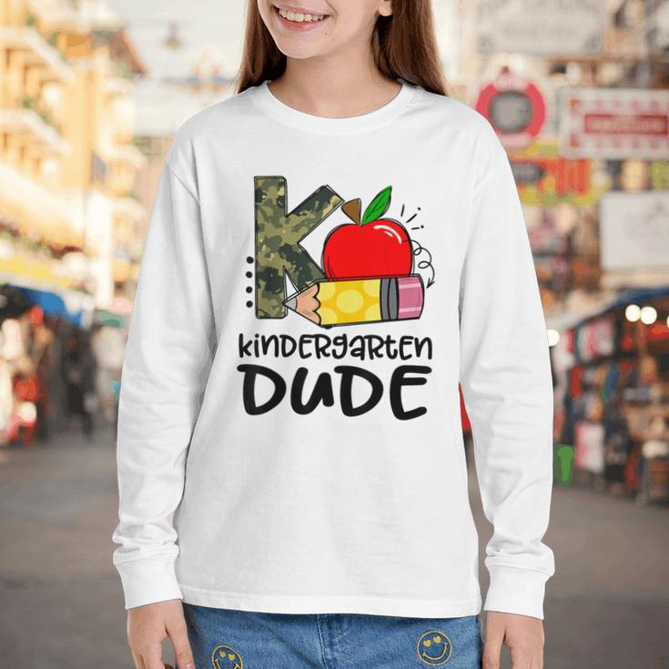 Kindergarten Dude Student Kindergarten Squad Back To School Youth Long Sleeve Tee