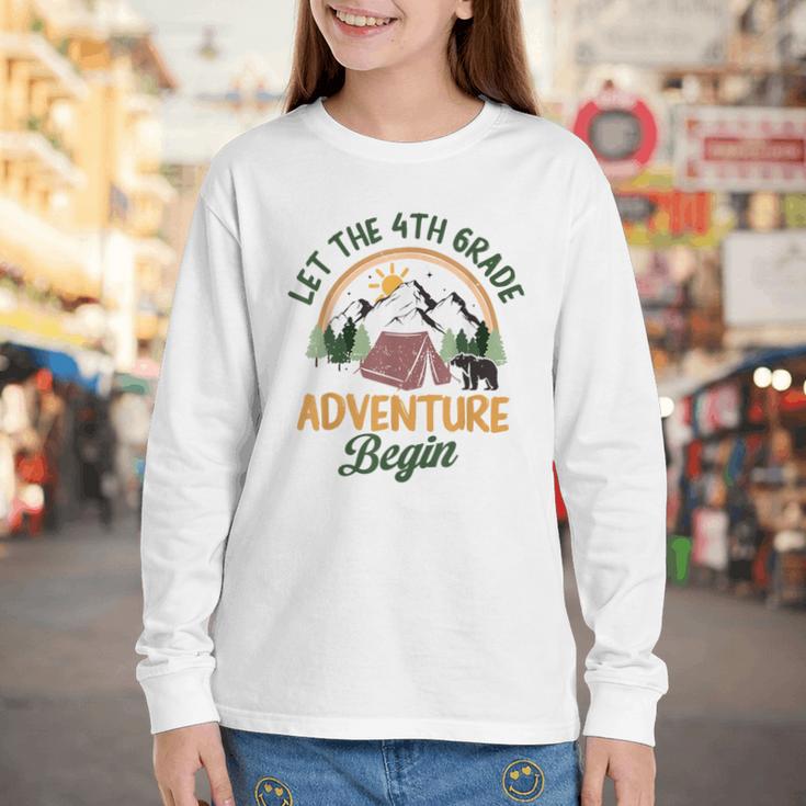 Let The 4th Grade Adventure Begin Camping Back To School Youth Long Sleeve Tee Let The 4th Grade Adventure Begin Camping Back To School Youth Long Sleeve Tee
