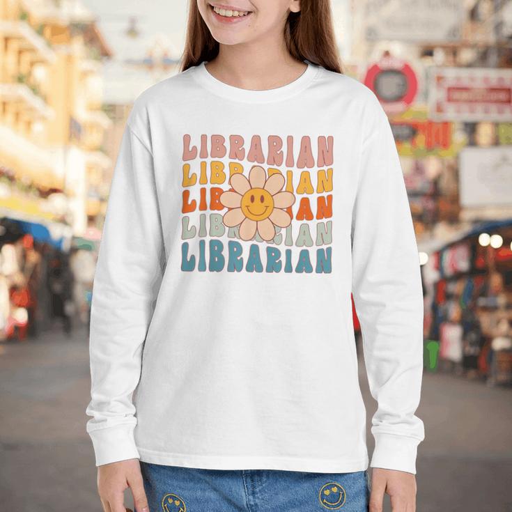 Librarian Retro Find Me At The Library Back To School Youth Long Sleeve Tee Librarian Retro Find Me At The Library Back To School Youth Long Sleeve Tee