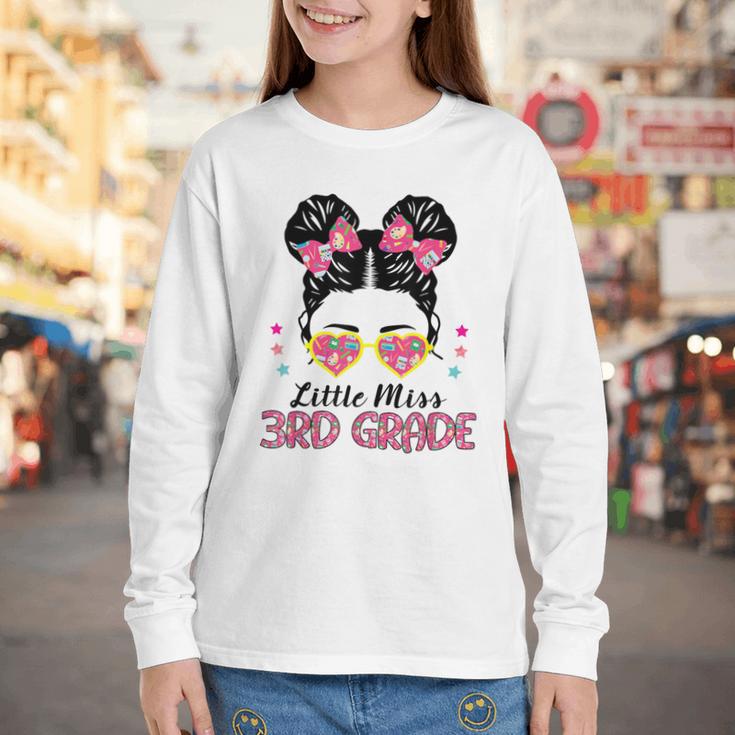 Little Miss 3rd Grade Messy Bun Back To School Youth Long Sleeve Tee Little Miss 3rd Grade Messy Bun Back To School Youth Long Sleeve Tee