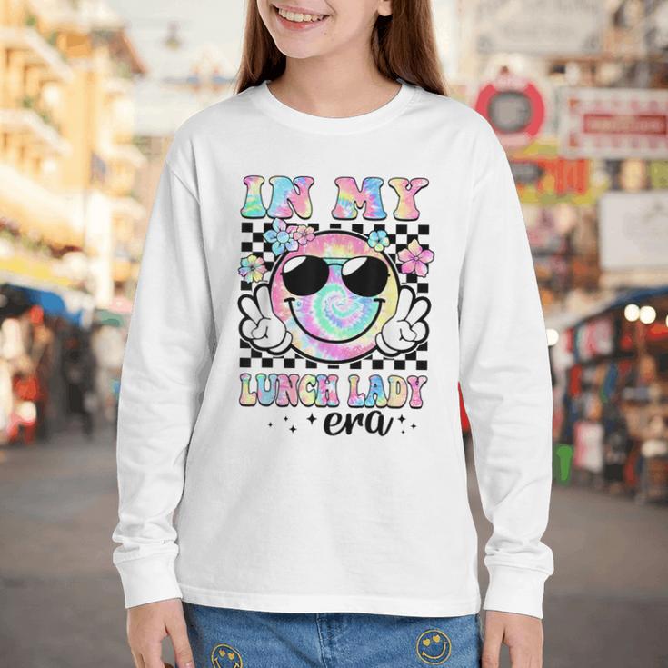 In My Lunch Lady Era Groovy Retro Back To School Youth Long Sleeve Tee