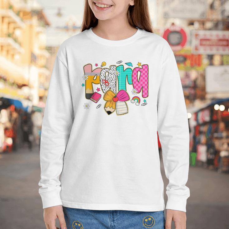 Para Paraprofessional Coquette First Day Back To School Youth Long Sleeve Tee Para Paraprofessional Coquette First Day Back To School Youth Long Sleeve Tee