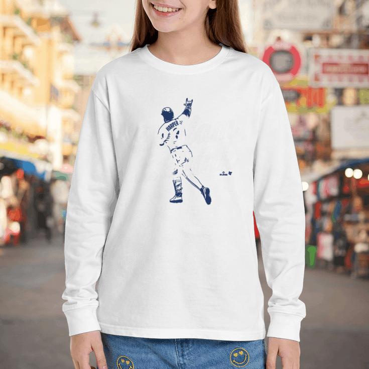 Philly Bedlam Bedlam At The Bank Philadelphia Baseball Premium Tri-Blend Youth Long Sleeve Tee Philly Bedlam Bedlam At The Bank Philadelphia Baseball Premium Tri-Blend Youth Long Sleeve Tee
